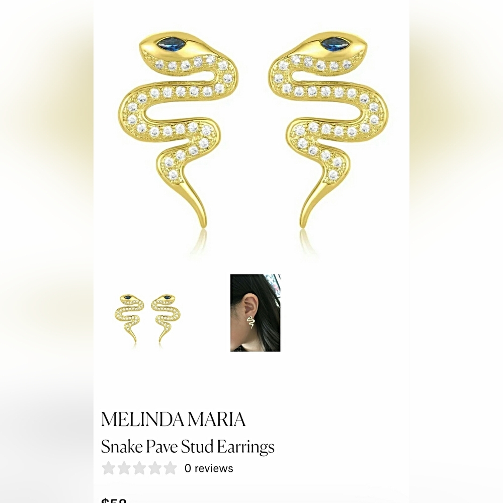 Melinda Maria Snake Earrings